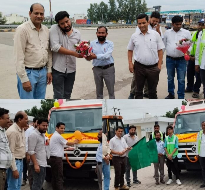 बहादराबाद टोल प्लाजा से राष्ट्रीय राजमार्ग (NH) पर अत्याधुनिक एडवांस्ड लाइफ सपोर्ट (ALS) एम्बुलेंस का शुभारंभ किया गया