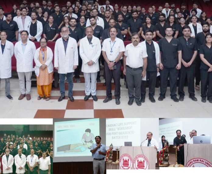 श्री महंत इन्दिरेश अस्पताल में सीपीआर कार्डियक लाइफ सपोर्ट पर कार्यशाला आयोजित