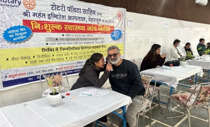 एसजीआरआर विश्वविद्यालय एवम श्री महंत इन्दिरेश अस्पताल के स्वास्थ्य शिविर का 841 मरीजों ने उठाया लाभ