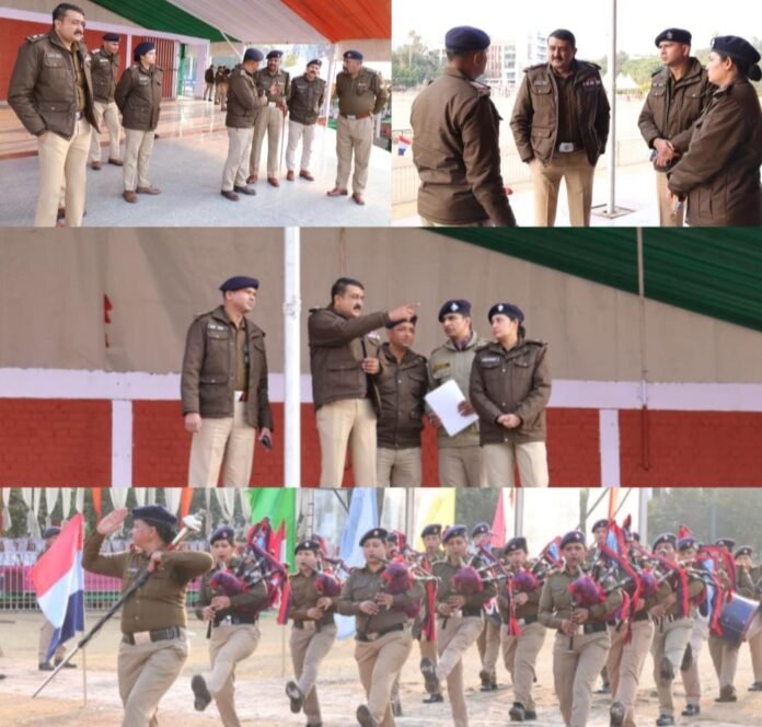 गणतंत्र दिवस परेड की रिहर्सल का एसएसपी देहरादून ने किया निरीक्षण