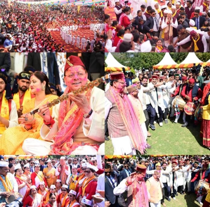 होली के रंगों में दिखी उत्तराखंड की संस्कृति, आस्था और विकास के संदेश के साथ दिखे सीएम धामी