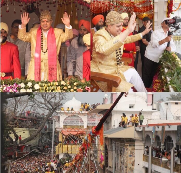 श्री दरबार साहिब में आस्था का महासागर श्री झण्डे जी पर झुके लाखों शीश