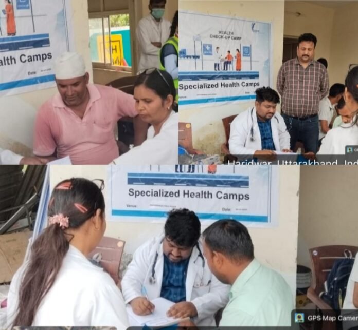 ​हरिद्वार के टोल प्लाजा पर टोल कर्मियों हेतु भव्य स्वास्थ्य शिविर का आयोजन; वरिष्ठ अधिकारियों ने की सराहना