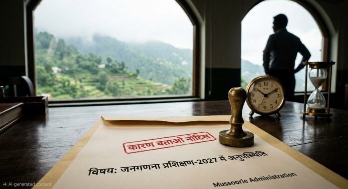 जनगणना प्रशिक्षण में लापरवाही बरतने वाले प्रधानाचार्य को मसूरी प्रशासन ने थमाया नोटिस